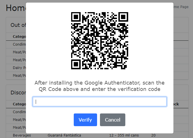 Google Authenticator QR Code